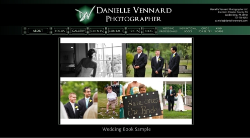 Danielle Vennard Photographer Wedding Book Sample webpage